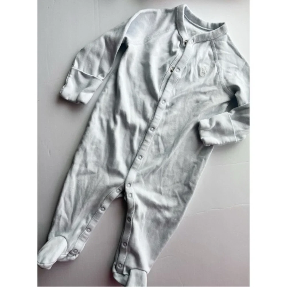 Ralph Lauren • Baby Blue Pastel Blue Footies
